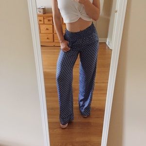 Aerie satin pajama beach pants with pockets